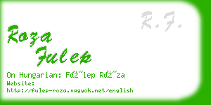 roza fulep business card